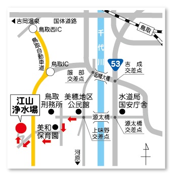 江山浄水場地図